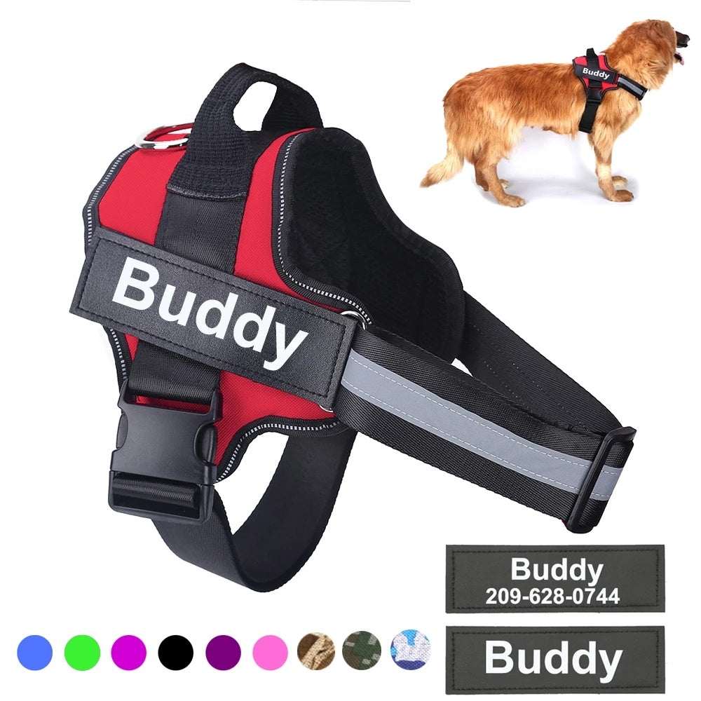 PULL Reflective Breathable Adjustable Pet Harness Vest